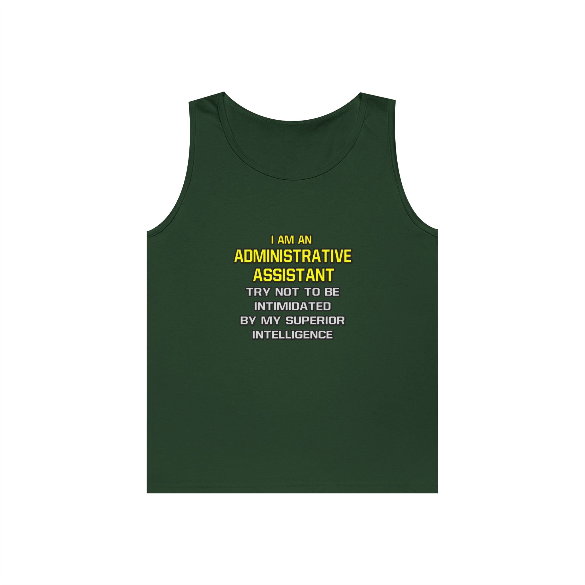 Administrative Assistant...Superior Intelligence - Unisex Heavy Cotton Tank Top