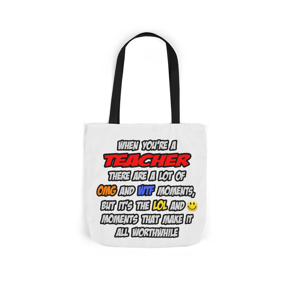 Teacher .. OMG WTF LOL - Canvas Tote Bag, 5-Color Straps