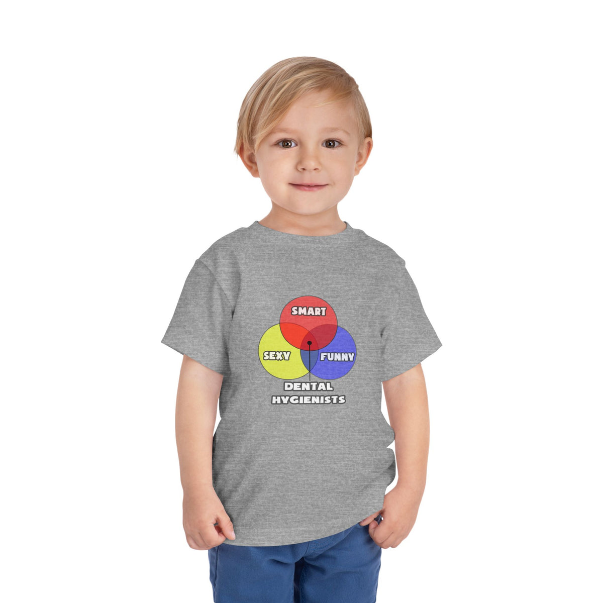 Venn Diagram .. Dental Hygienist - Toddler Short Sleeve Tee