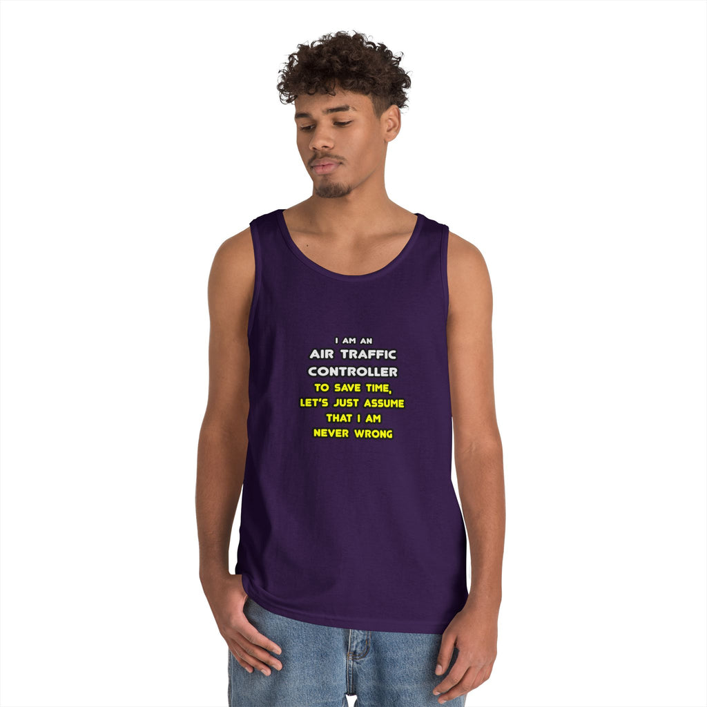 Funny Air Traffic Controller T Shirts - Unisex Heavy Cotton Tank Top