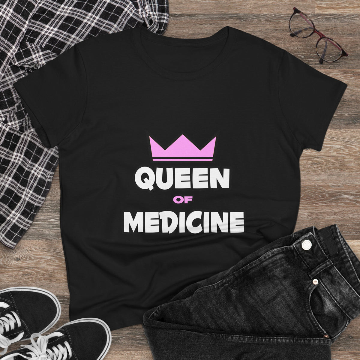 Queen of Medicine - Women's Midweight Cotton Tee