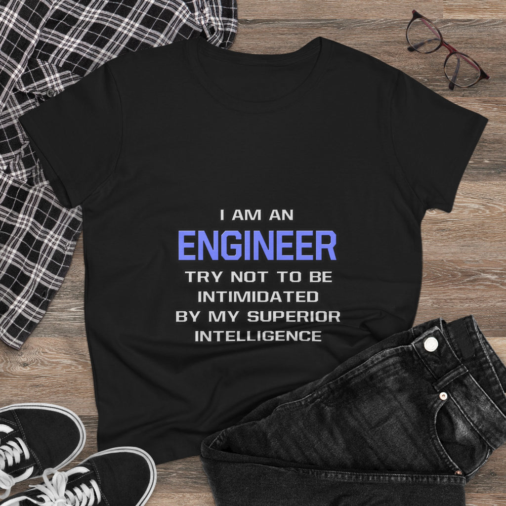 Engineer Joke ... Superior Intelligence - Women's Midweight Cotton Tee
