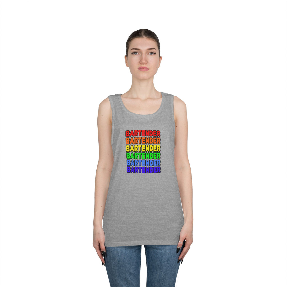 Rainbow Bartender - Unisex Heavy Cotton Tank Top