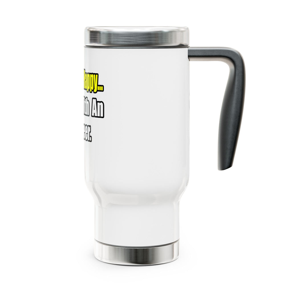 Sleep With Engineer - Stainless Steel Travel Mug with Handle, 14oz