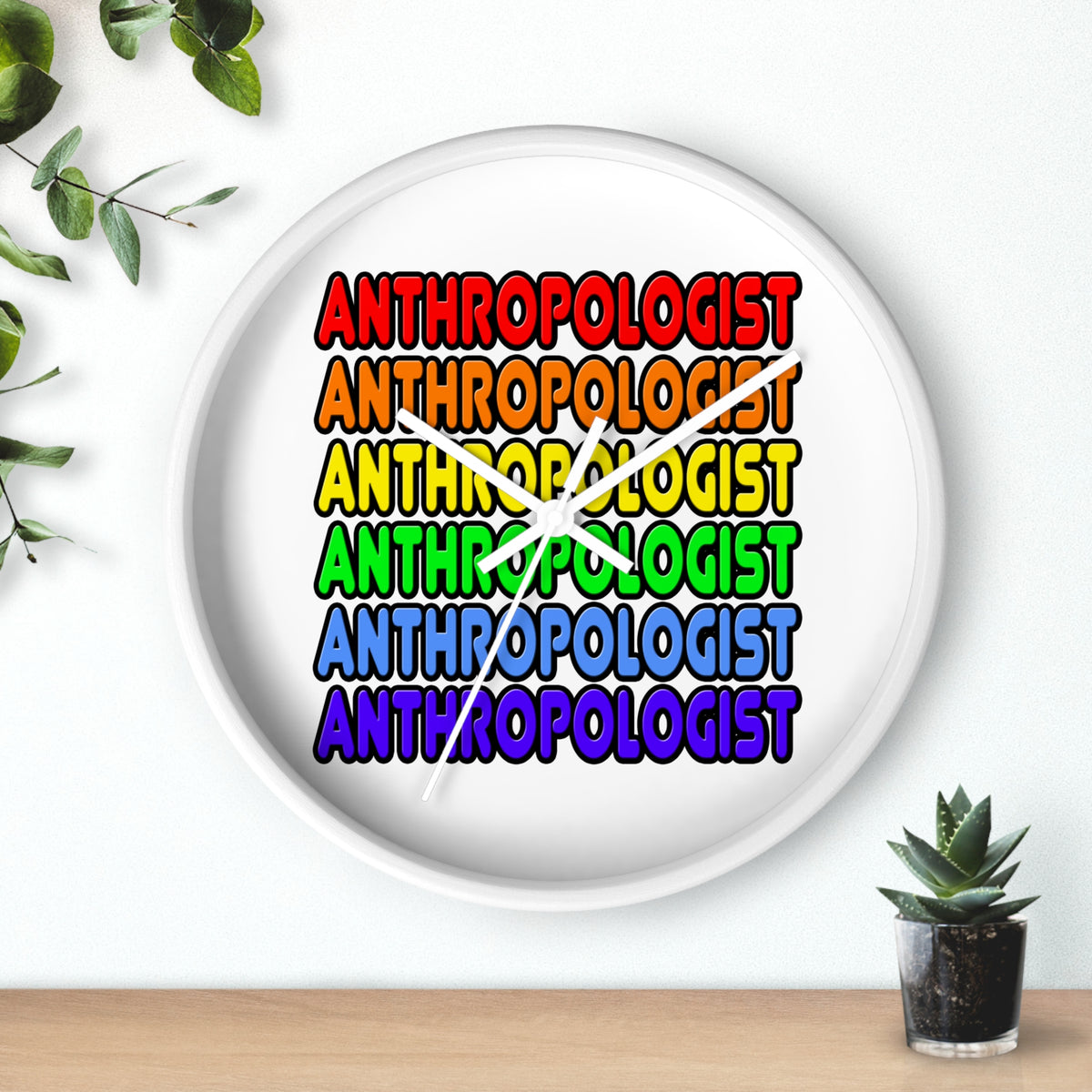 Rainbow Anthropologist - Wall Clock