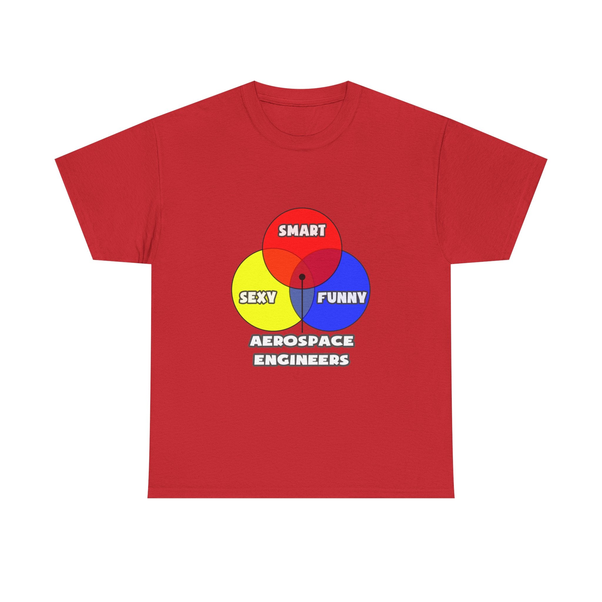 Venn Diagram .. Aerospace Engineers - Unisex Heavy Cotton Tee