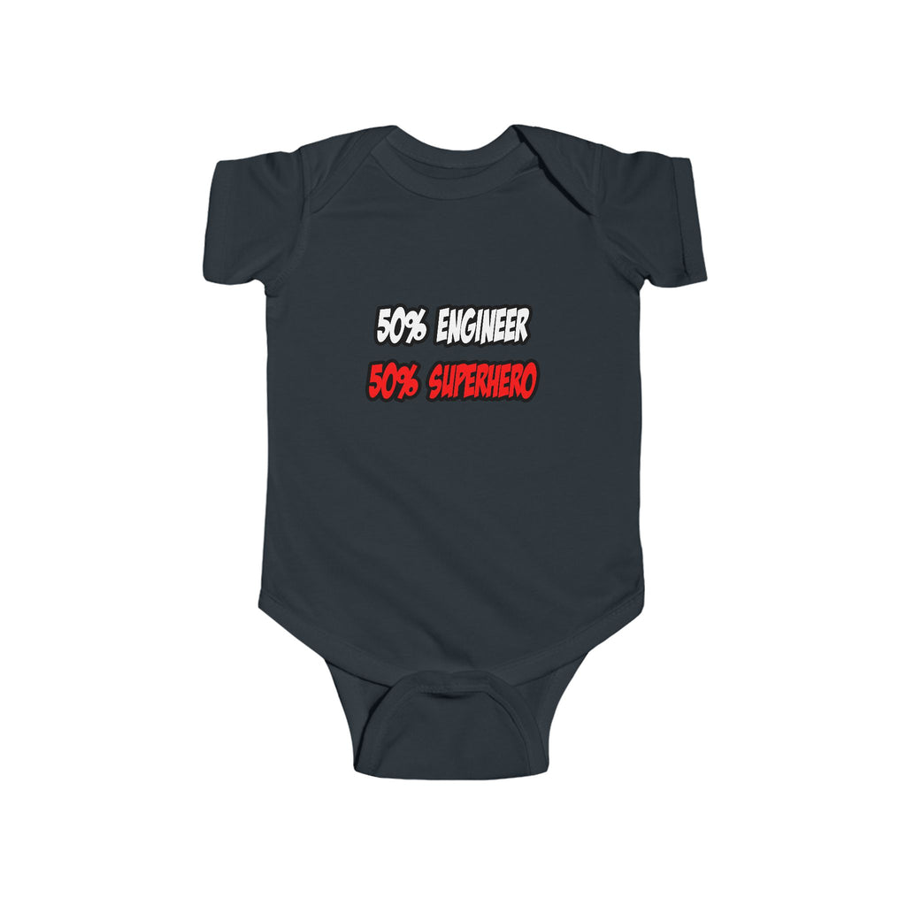 Half Engineer...Half Superhero - Infant Fine Jersey Bodysuit