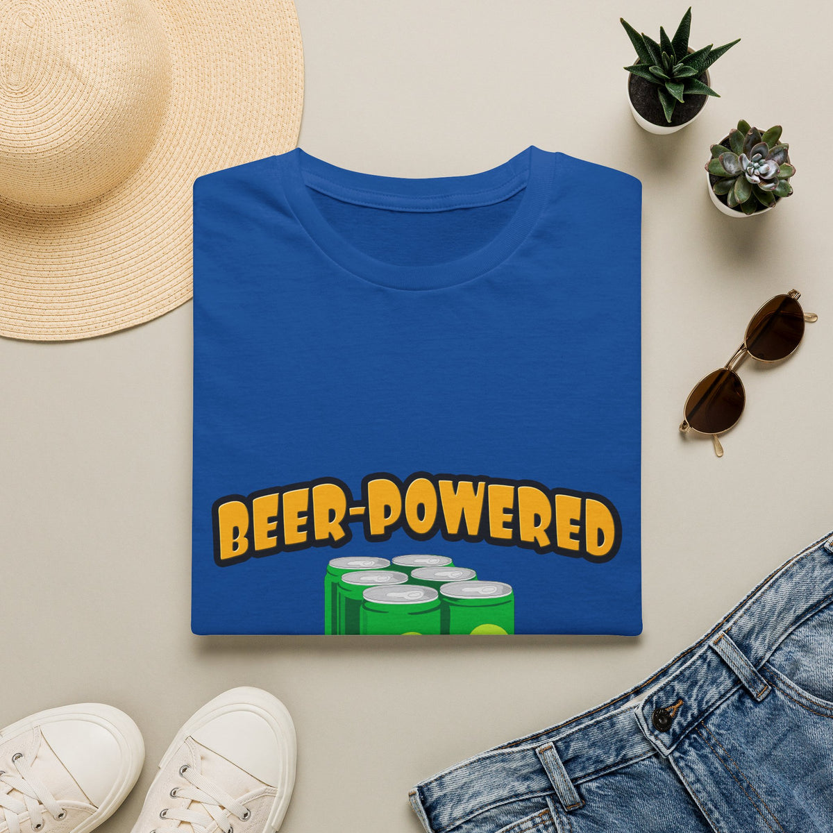 Beer Powered Teacher - Unisex Softstyle T-Shirt