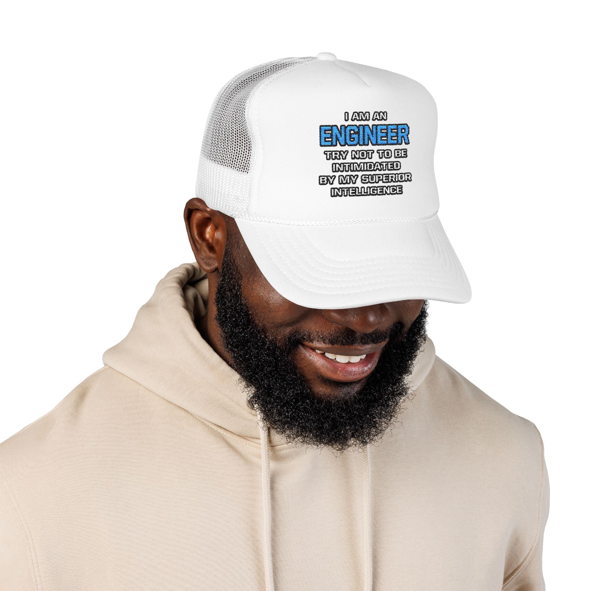Engineer Joke ... Superior Intelligence - Foam Trucker Hat