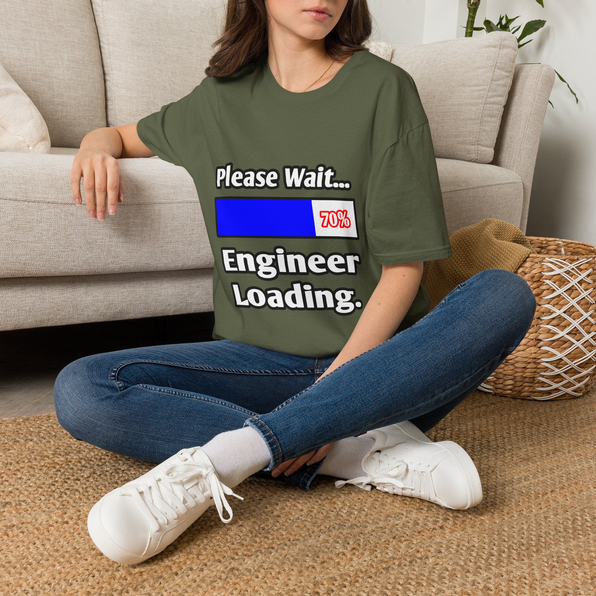 Please Wait...Engineer Loading - Unisex Softstyle T-Shirt