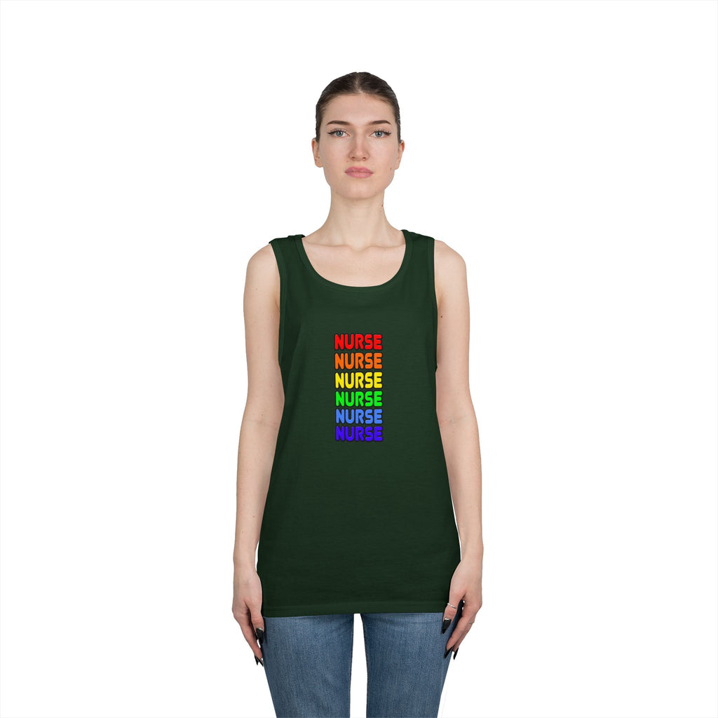 Rainbow Nurse - Unisex Heavy Cotton Tank Top