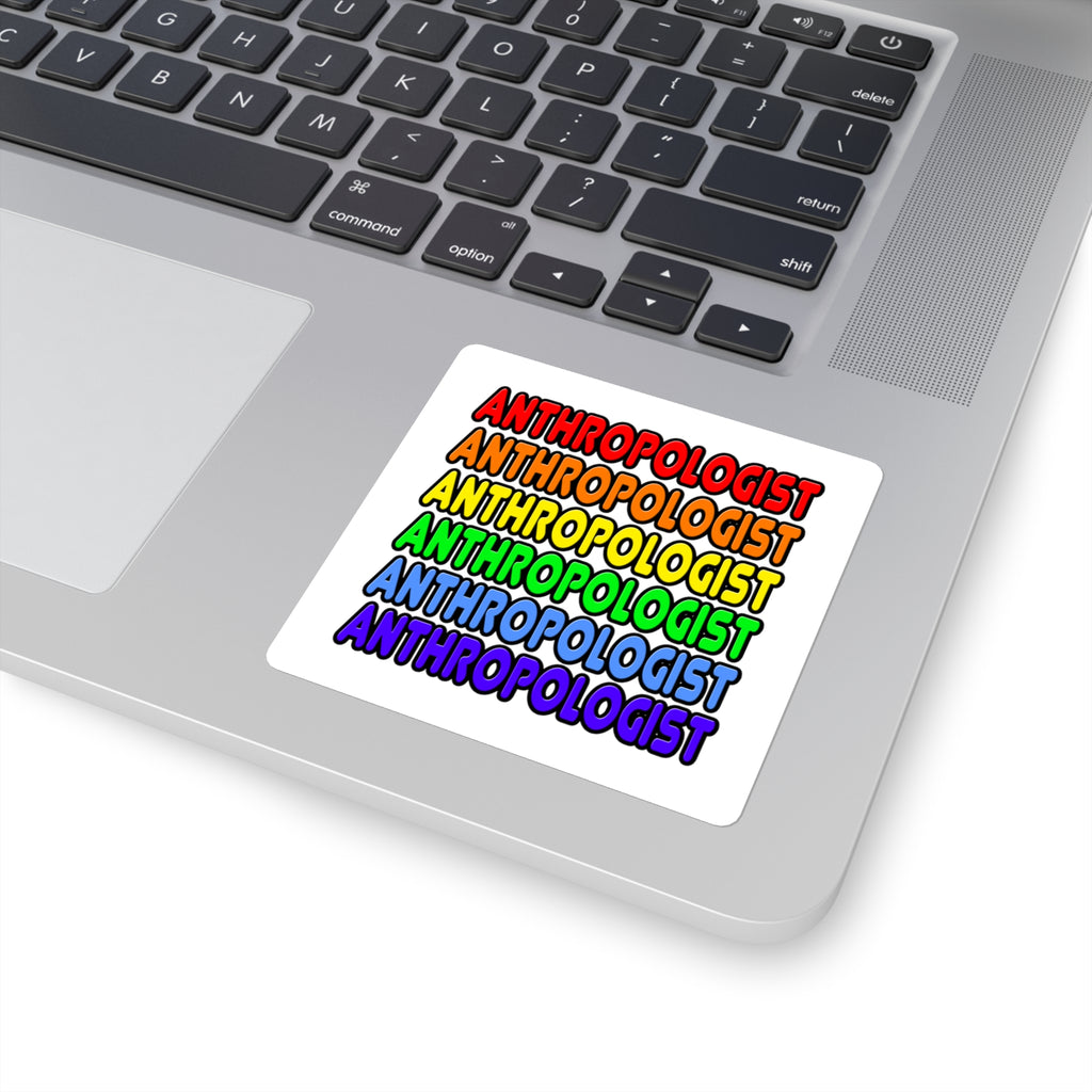 Rainbow Anthropologist - Square Stickers