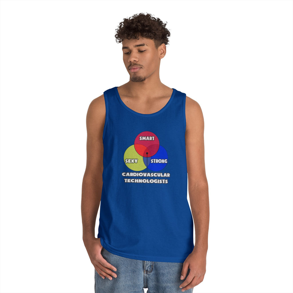 Venn Diagram .. Cardiovascular Technologists - Unisex Heavy Cotton Tank Top