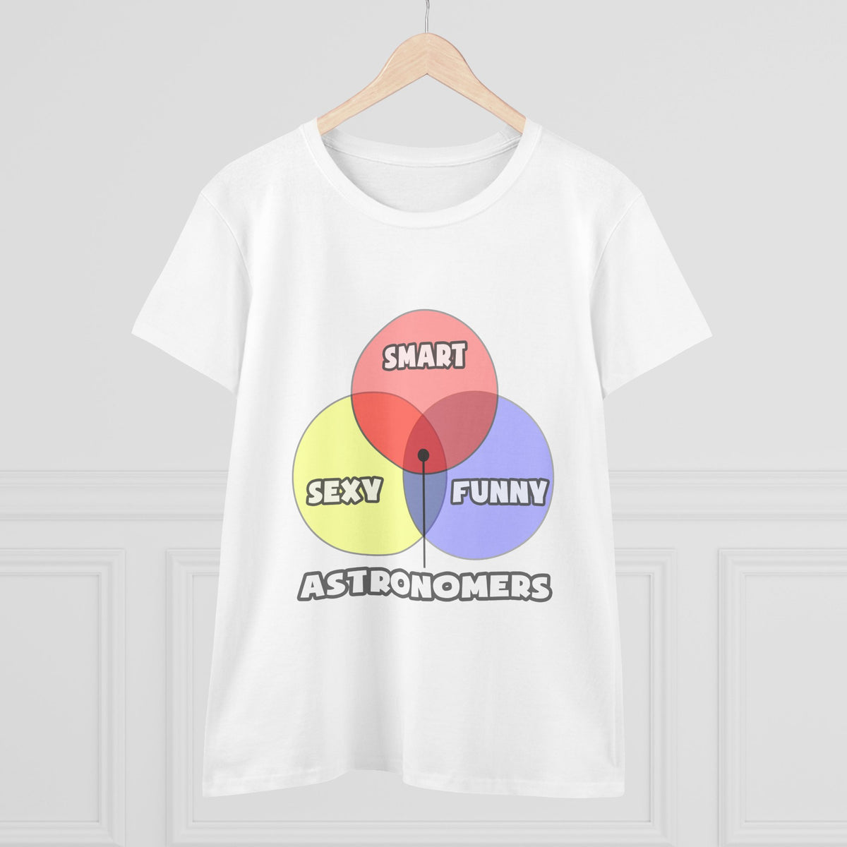 Venn Diagram .. Astronomers - Women's Midweight Cotton Tee