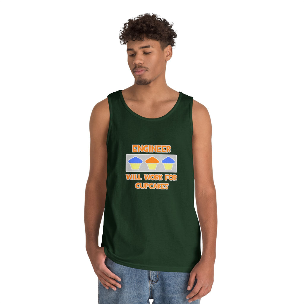 Engineer ... Will Work For Cupcakes - Unisex Heavy Cotton Tank Top