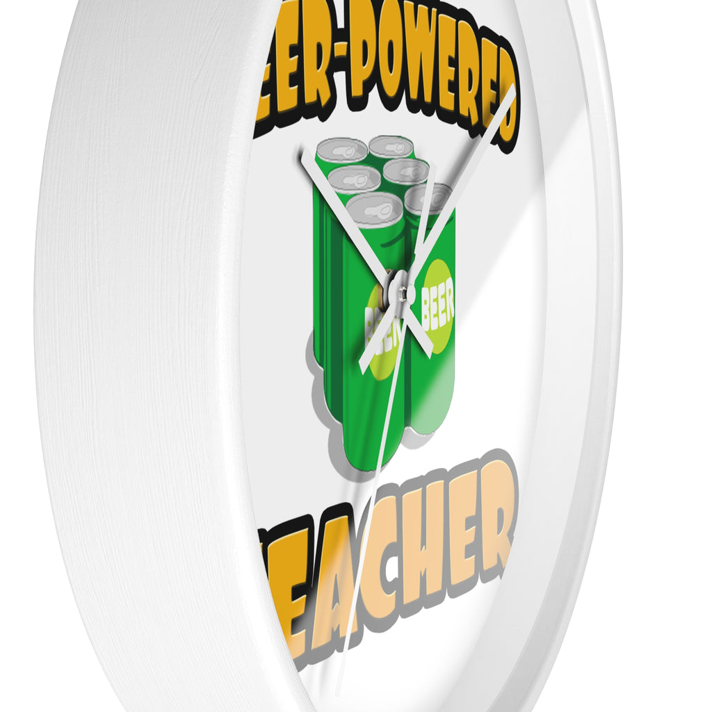 Beer Powered Teacher - Wall Clock