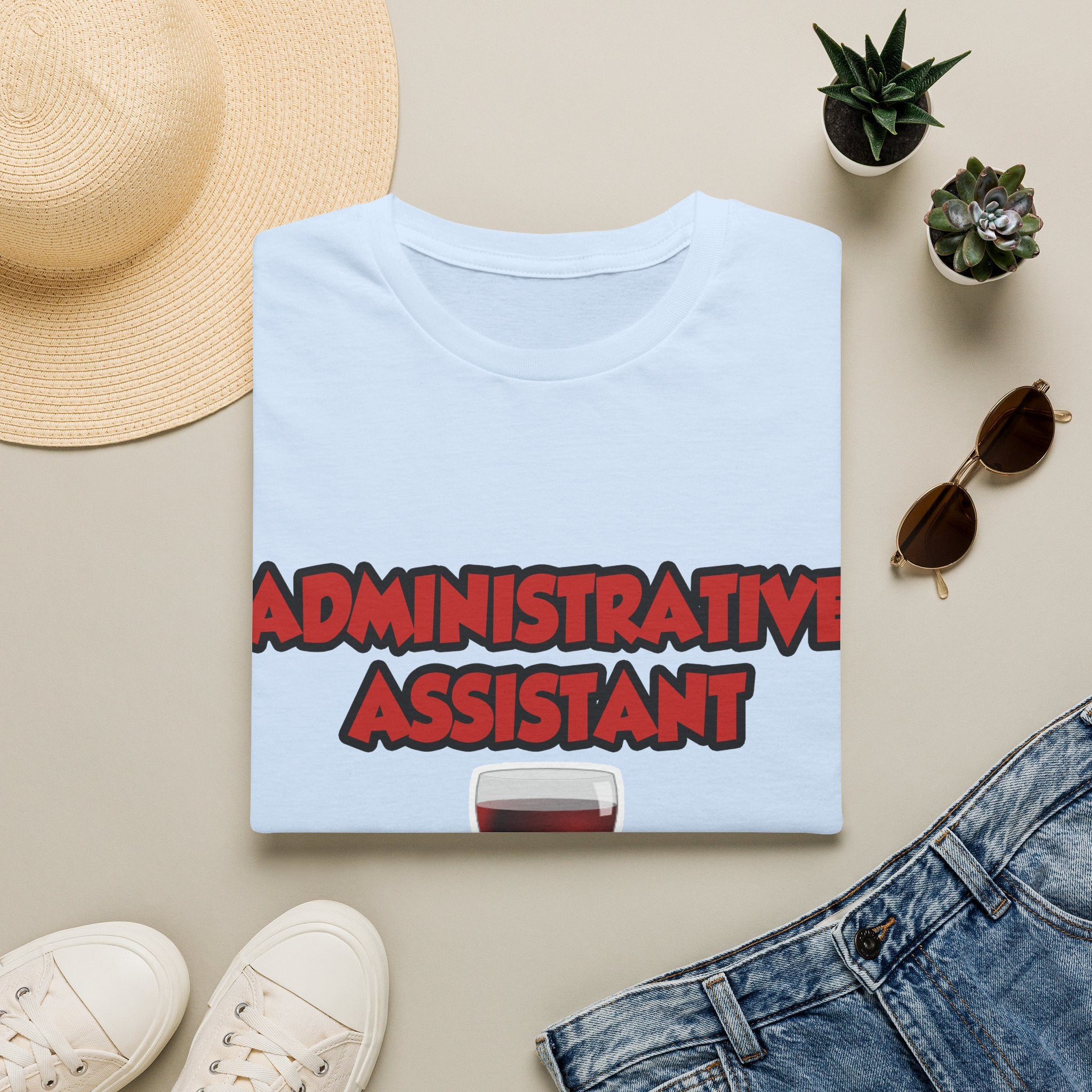 Admin Assistant ... Will Work For Wine - Unisex Softstyle T-Shirt