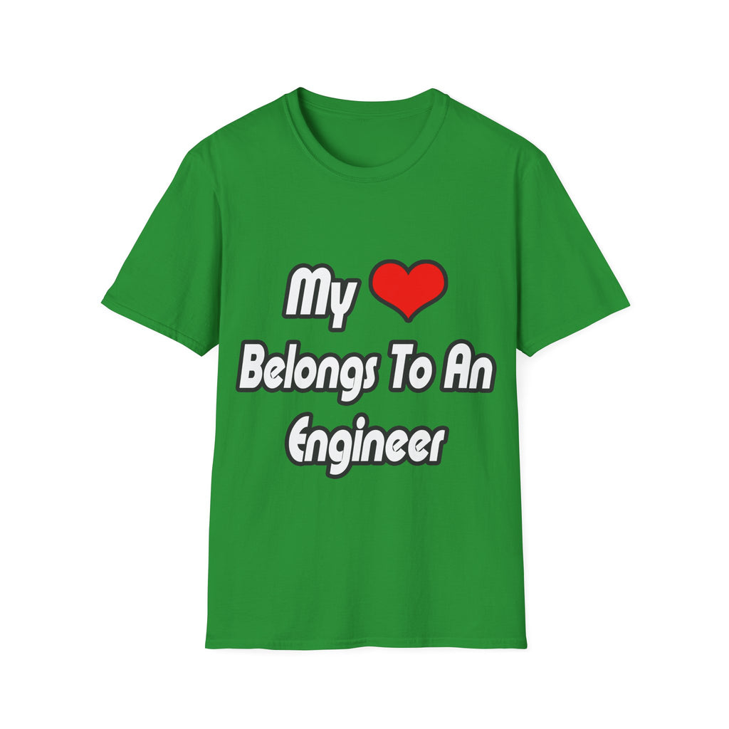 My Heart Belongs To An Engineer - Unisex Softstyle T-Shirt