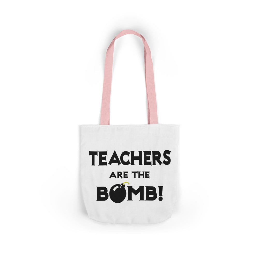 Teachers Are The Bomb! - Canvas Tote Bag, 5-Color Straps