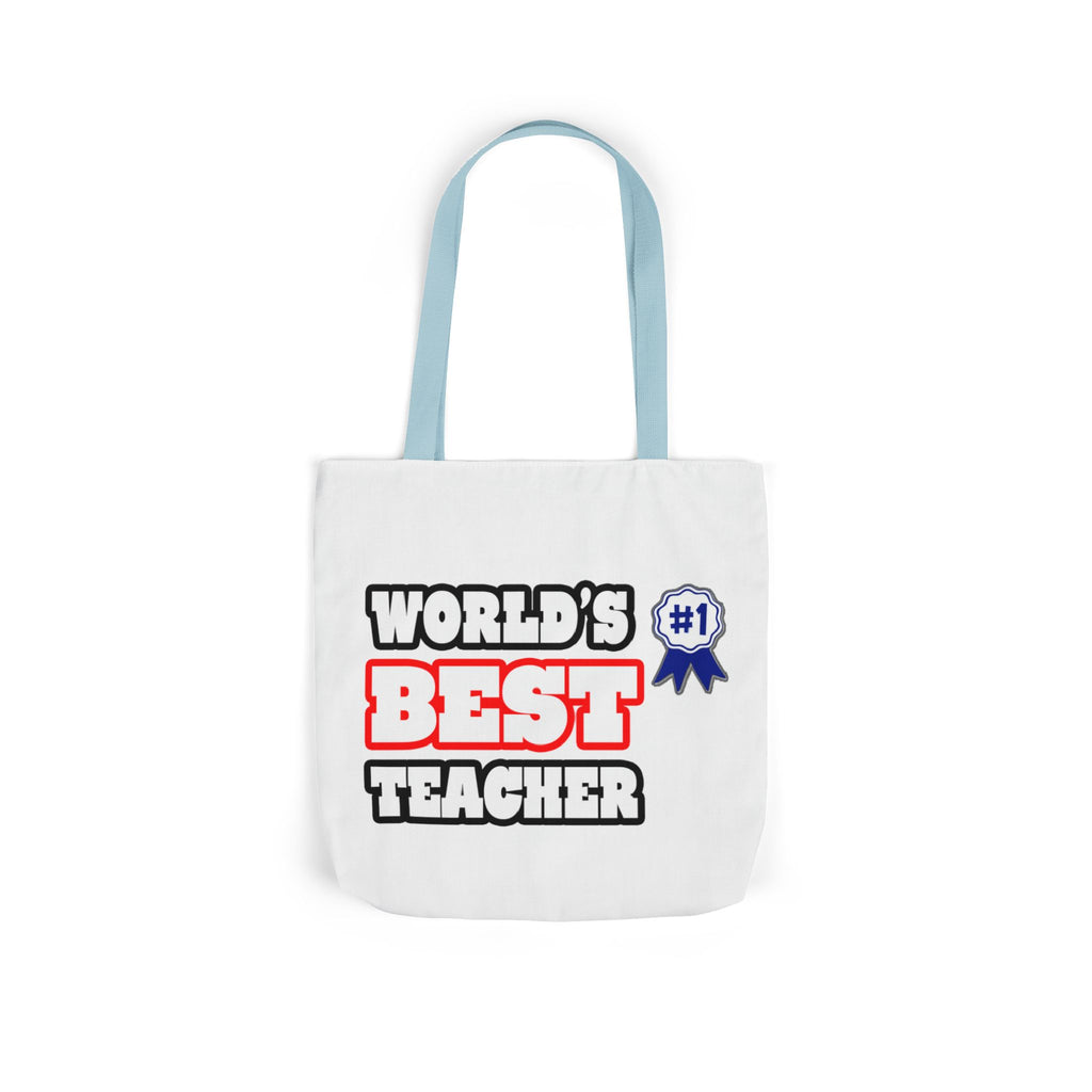 World's Best Teacher - Canvas Tote Bag, 5-Color Straps
