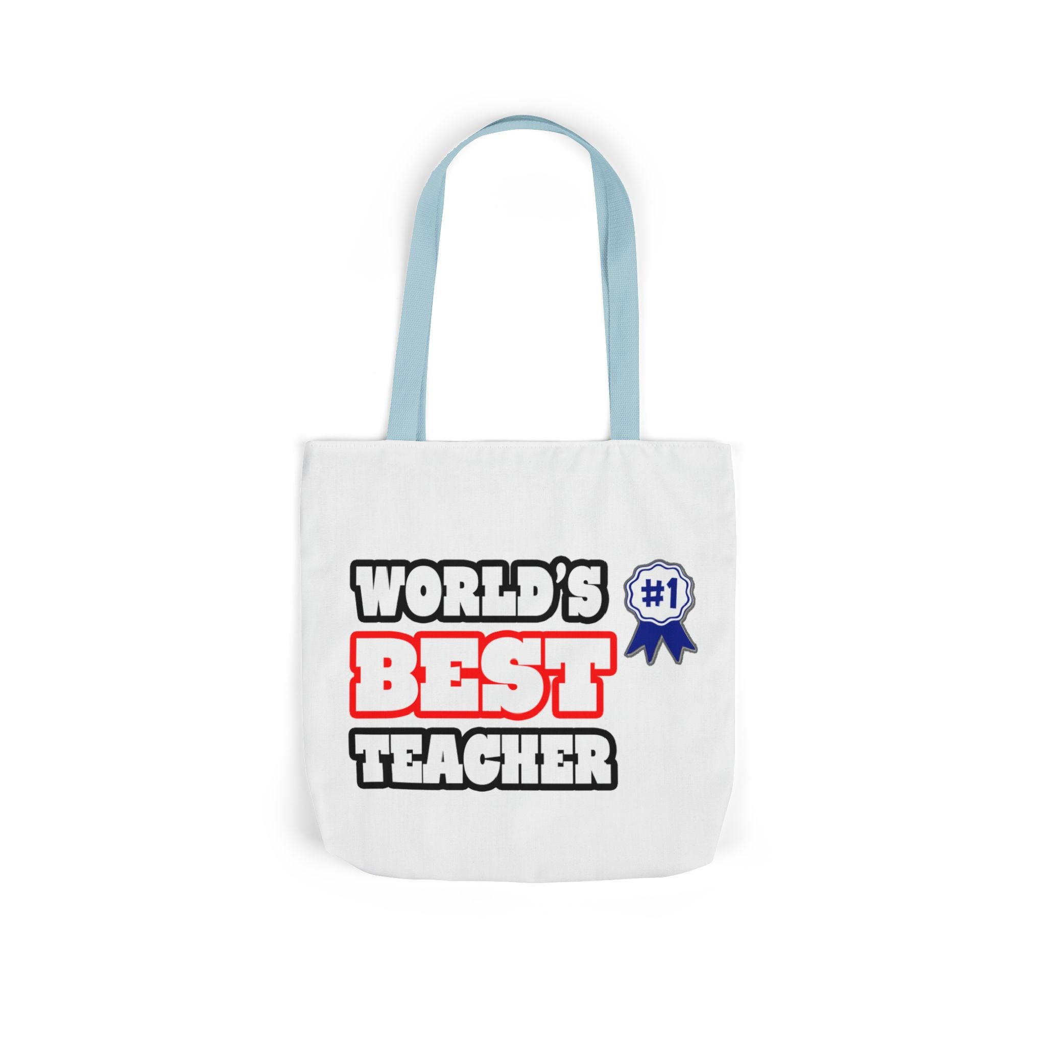 World's Best Teacher - Canvas Tote Bag, 5-Color Straps