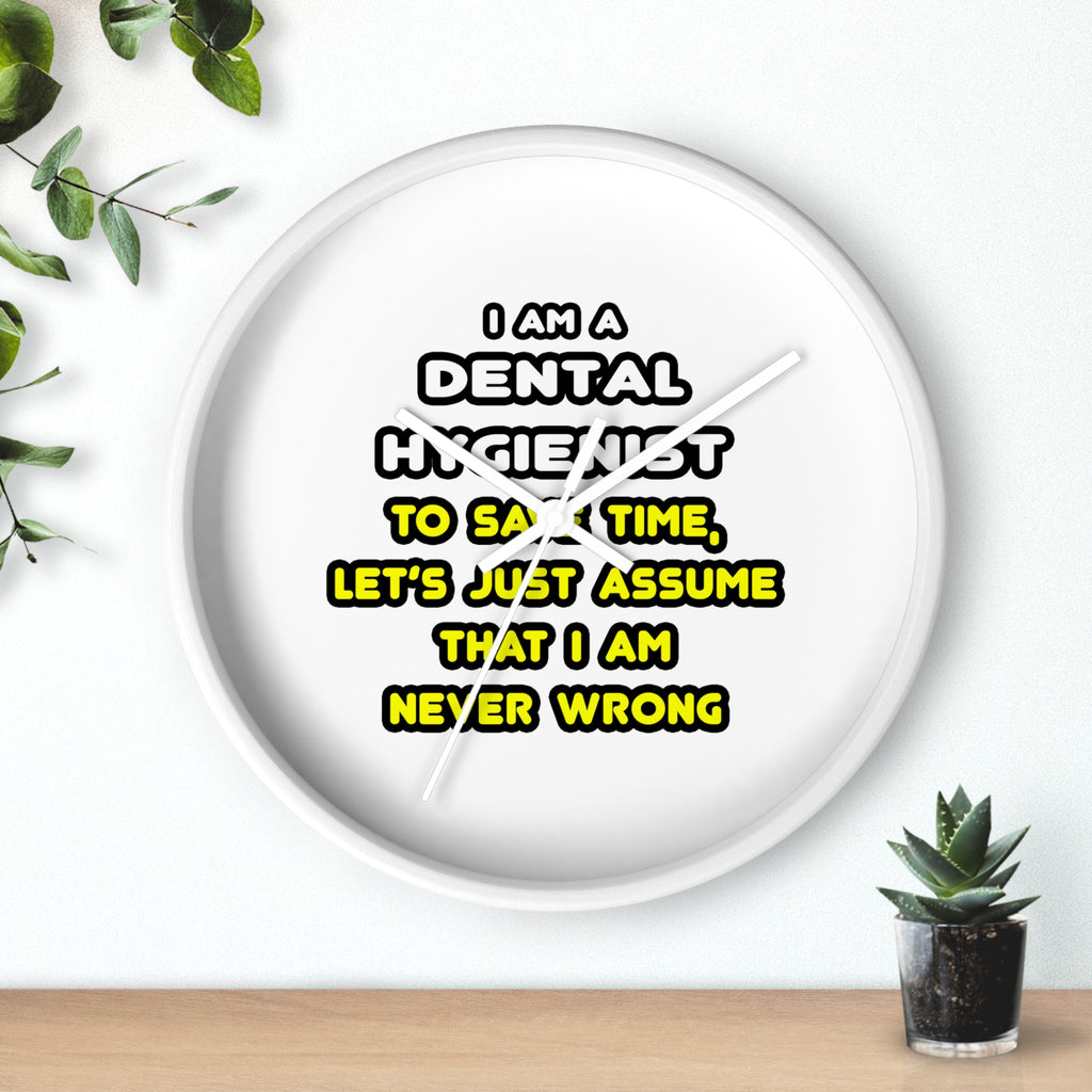 Funny Dental Hygienist T Shirts - Wall Clock