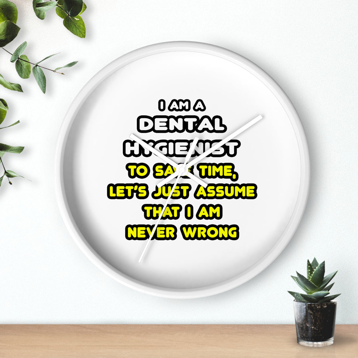 Funny Dental Hygienist T Shirts - Wall Clock