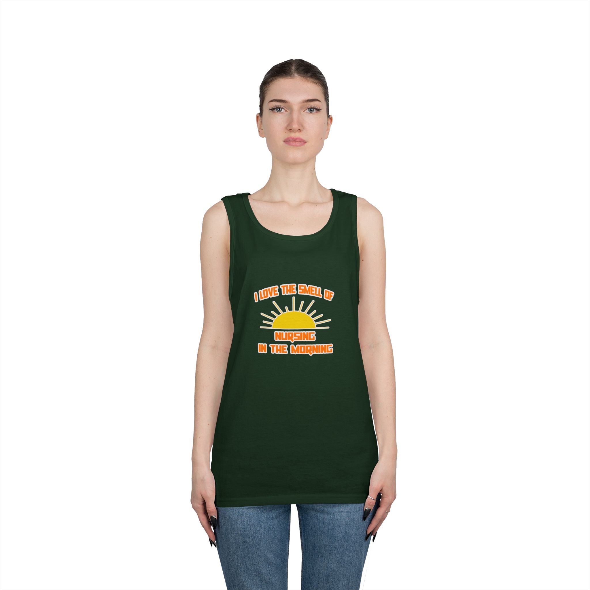 Smell of Nursing in the Morning - Unisex Heavy Cotton Tank Top