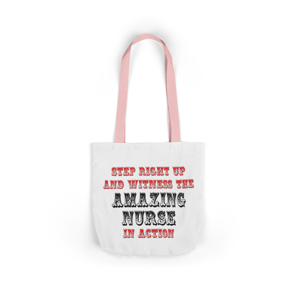 Amazing Nurse In Action - Canvas Tote Bag, 5-Color Straps