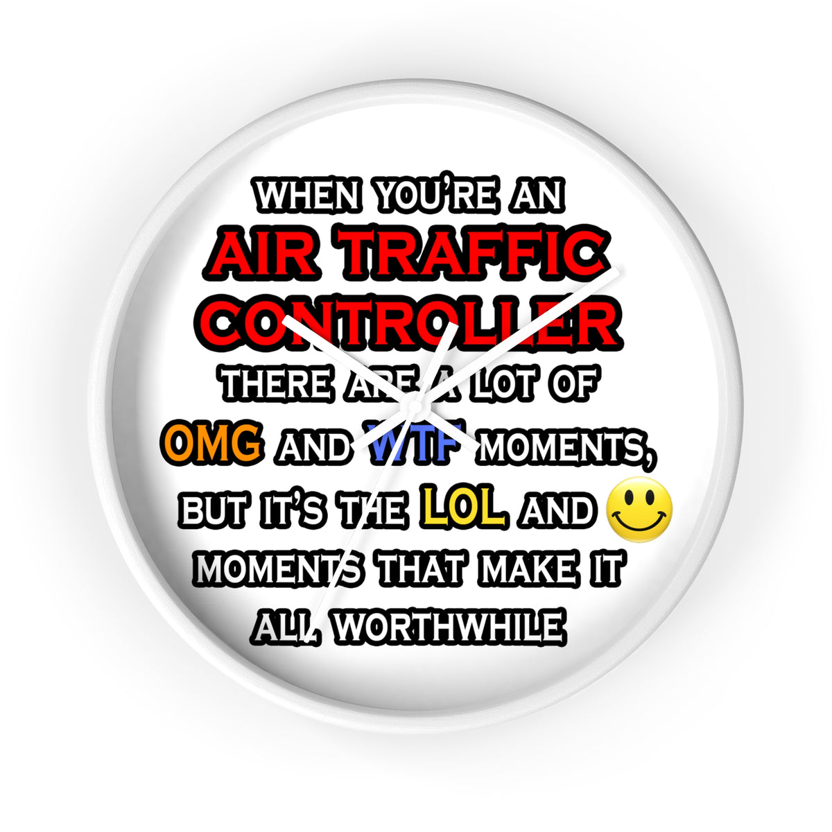 Funny Air Traffic Controller ... OMG WTF LOL - Wall Clock