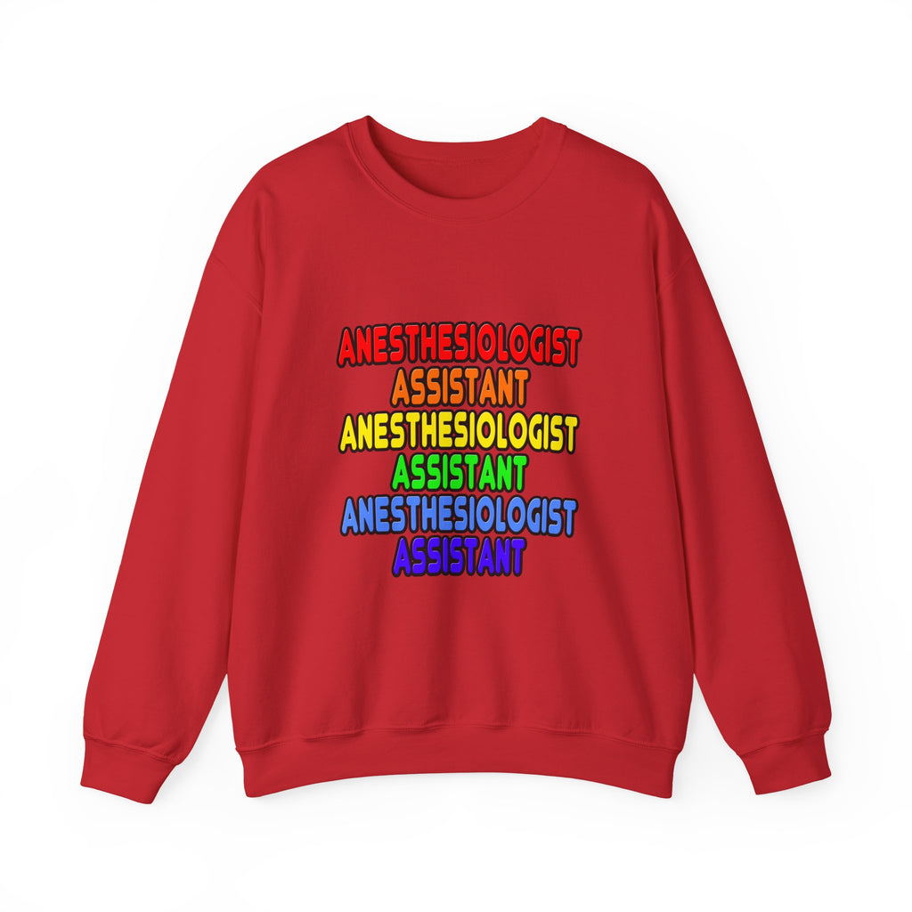 Rainbow Anesthesiologist Assistant - Unisex Heavy Blend™ Crewneck Sweatshirt