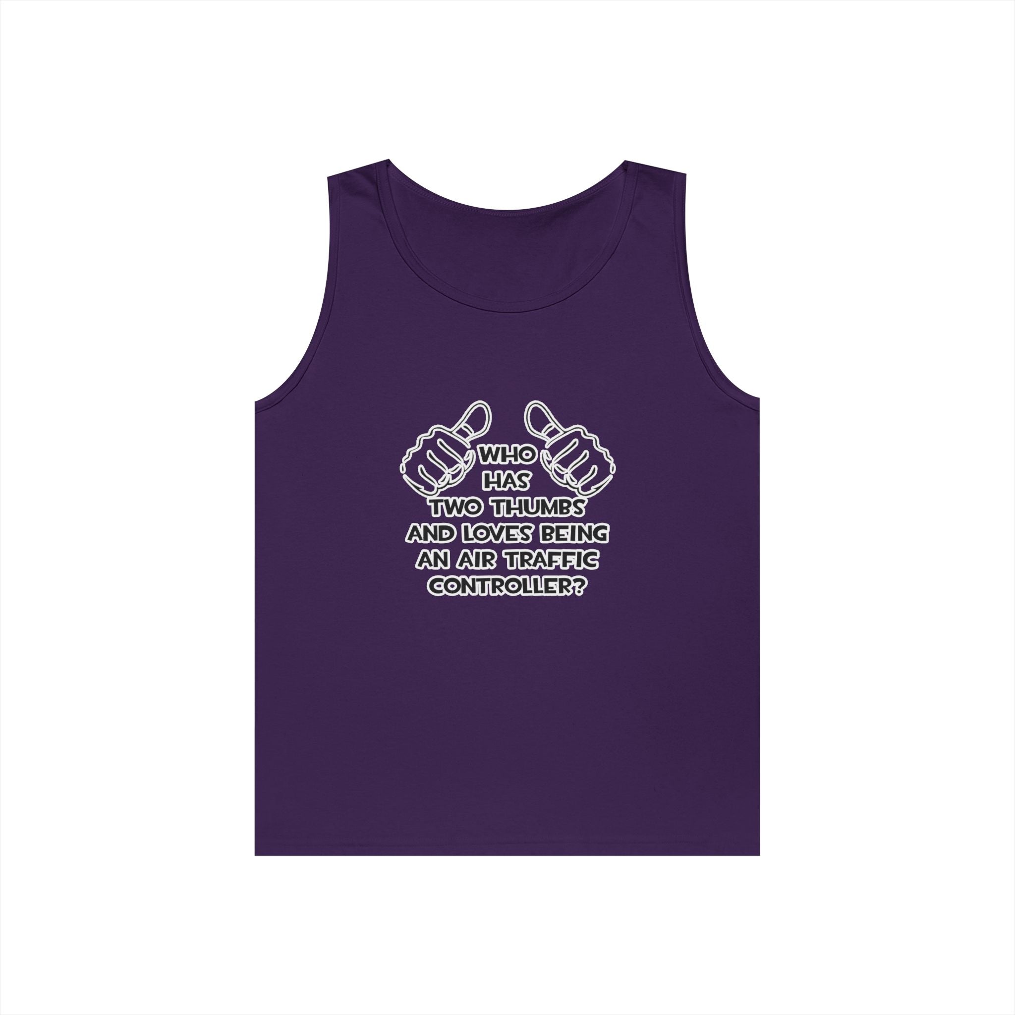 Two Thumbs .. Air Traffic Controller - Unisex Heavy Cotton Tank Top
