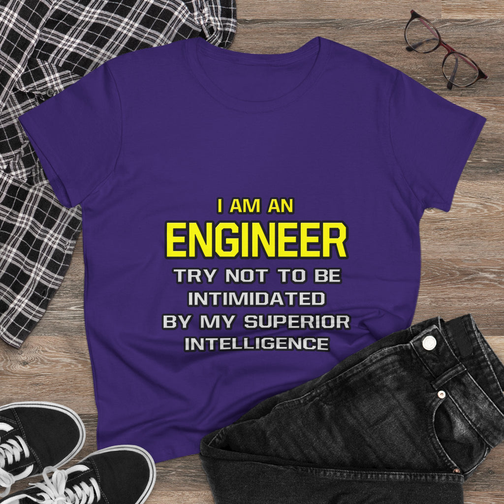 Engineer...Superior Intelligence - Women's Midweight Cotton Tee