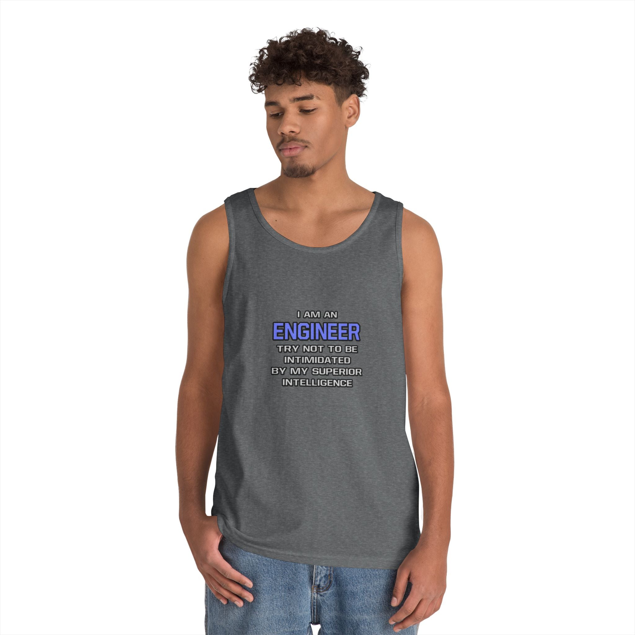 Engineer Joke ... Superior Intelligence - Unisex Heavy Cotton Tank Top