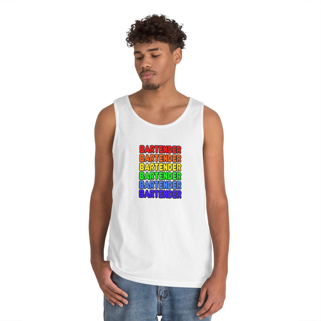 Rainbow Bartender - Unisex Heavy Cotton Tank Top