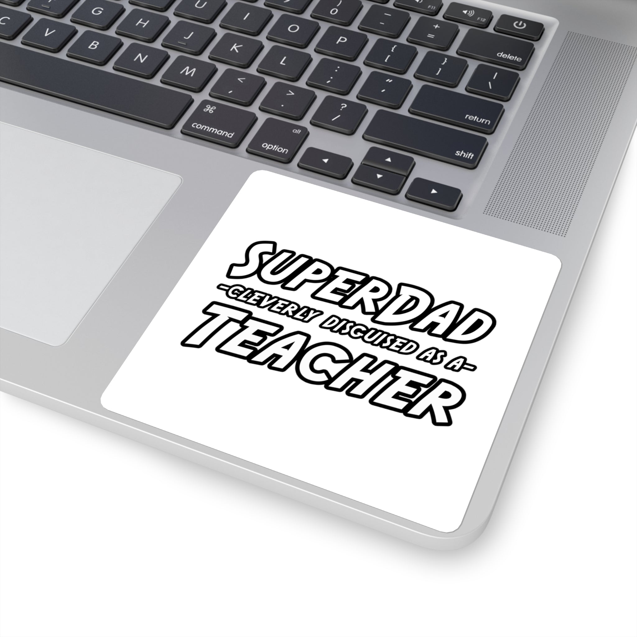 superdad dark teacher - Square Stickers