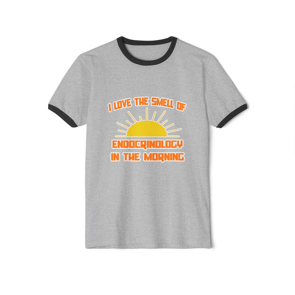 Smell of Endocrinology in the Morning - Unisex Cotton Ringer T-Shirt