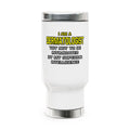 Dermatologist...Superior Intelligence - Stainless Steel Travel Mug with Handle, 14oz