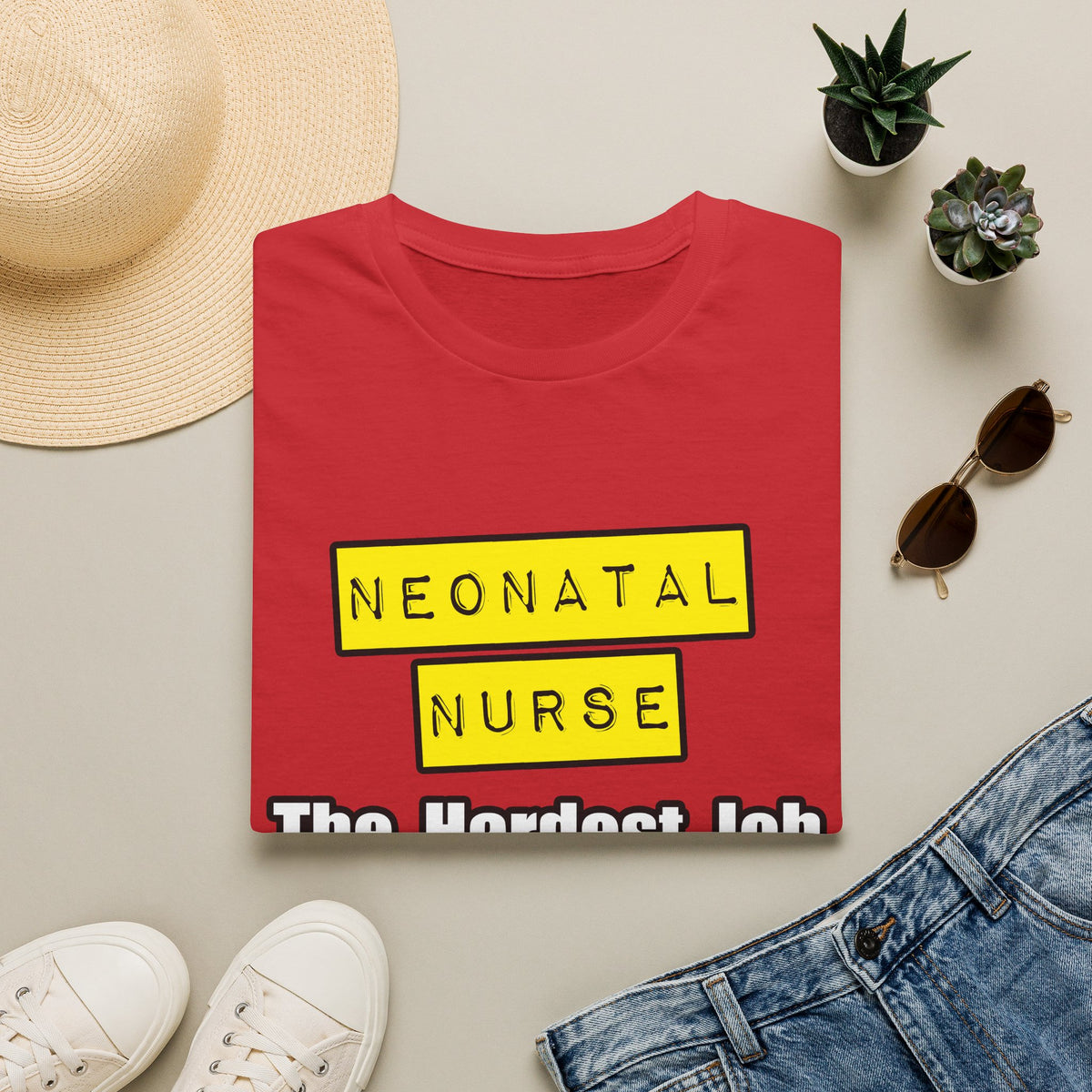 Neonatal Nurse...Hardest Job You'll Ever Love - Unisex Softstyle T-Shirt