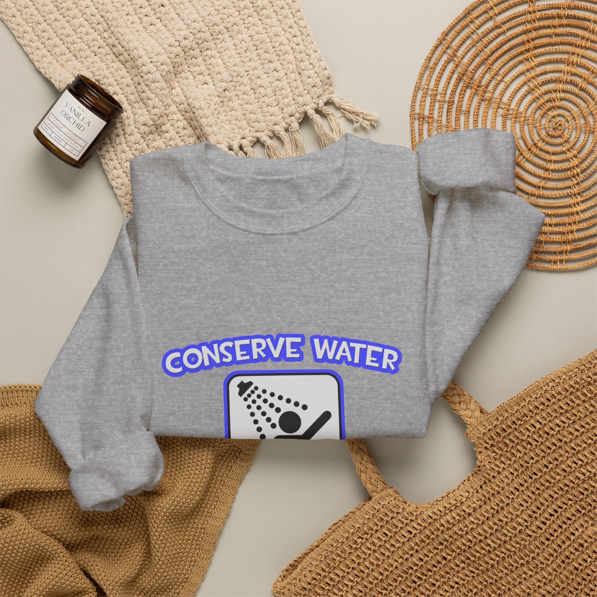 Conserve Water .. Shower With a Teacher - Unisex Heavy Blend™ Crewneck Sweatshirt