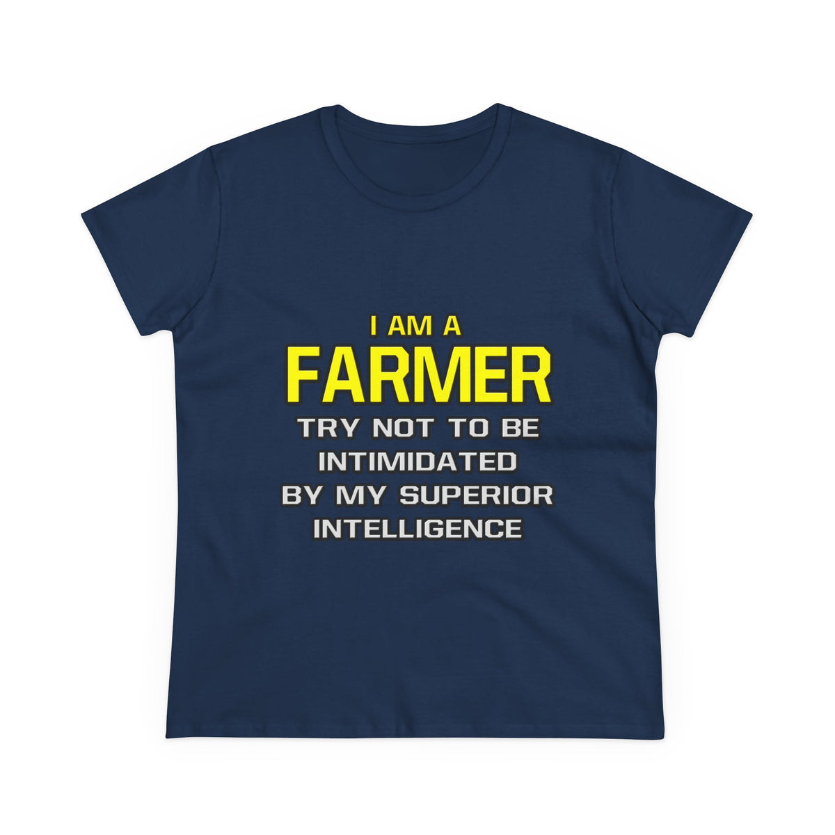 Farmer...Superior Intelligence - Women's Midweight Cotton Tee