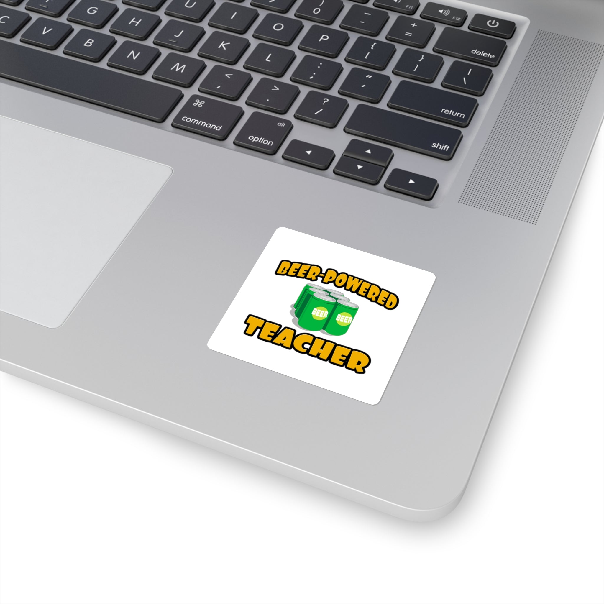 Beer Powered Teacher - Square Stickers