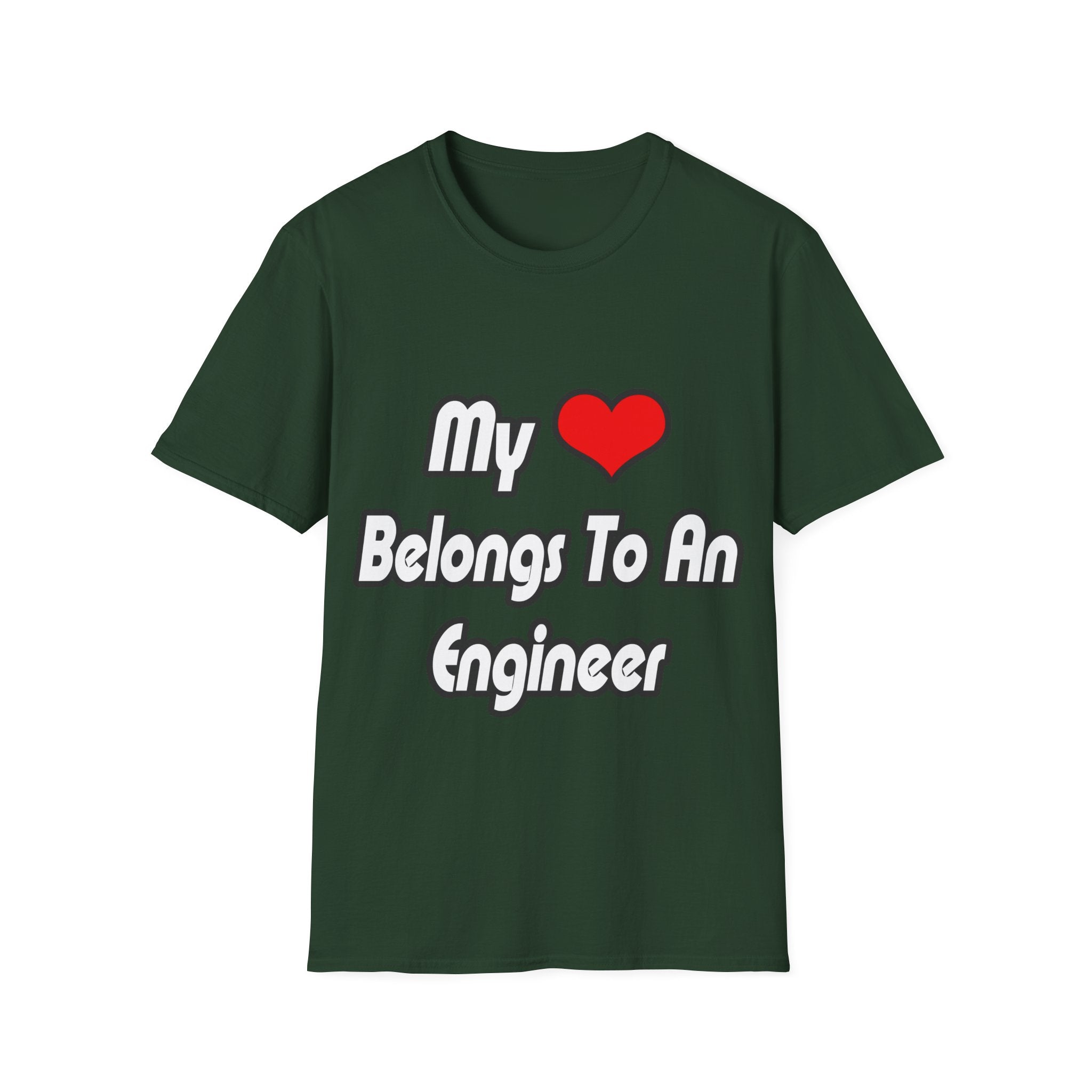 My Heart Belongs To An Engineer - Unisex Softstyle T-Shirt