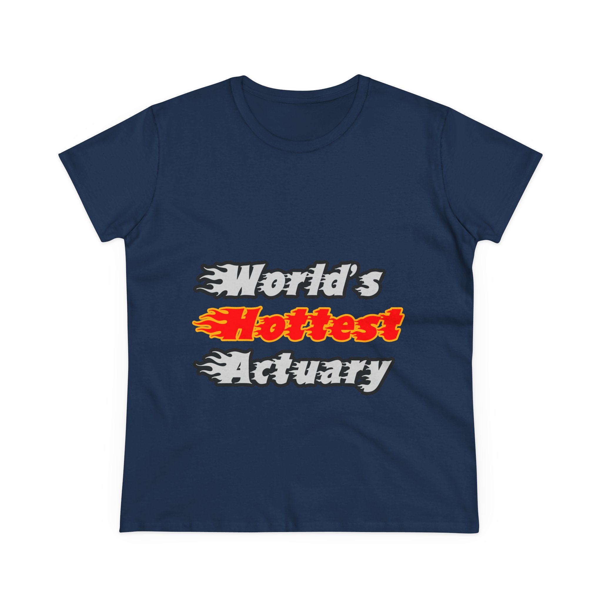 World's Hottest Actuary - Women's Midweight Cotton Tee