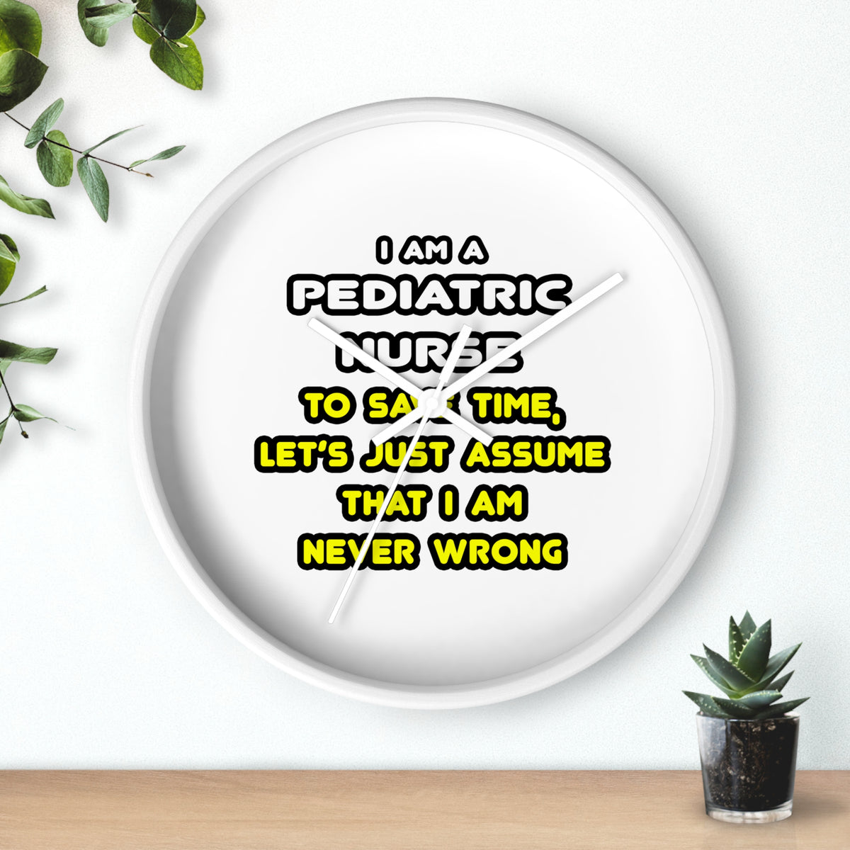 Funny Pediatric Nurse T Shirts and Gifts - Wall Clock