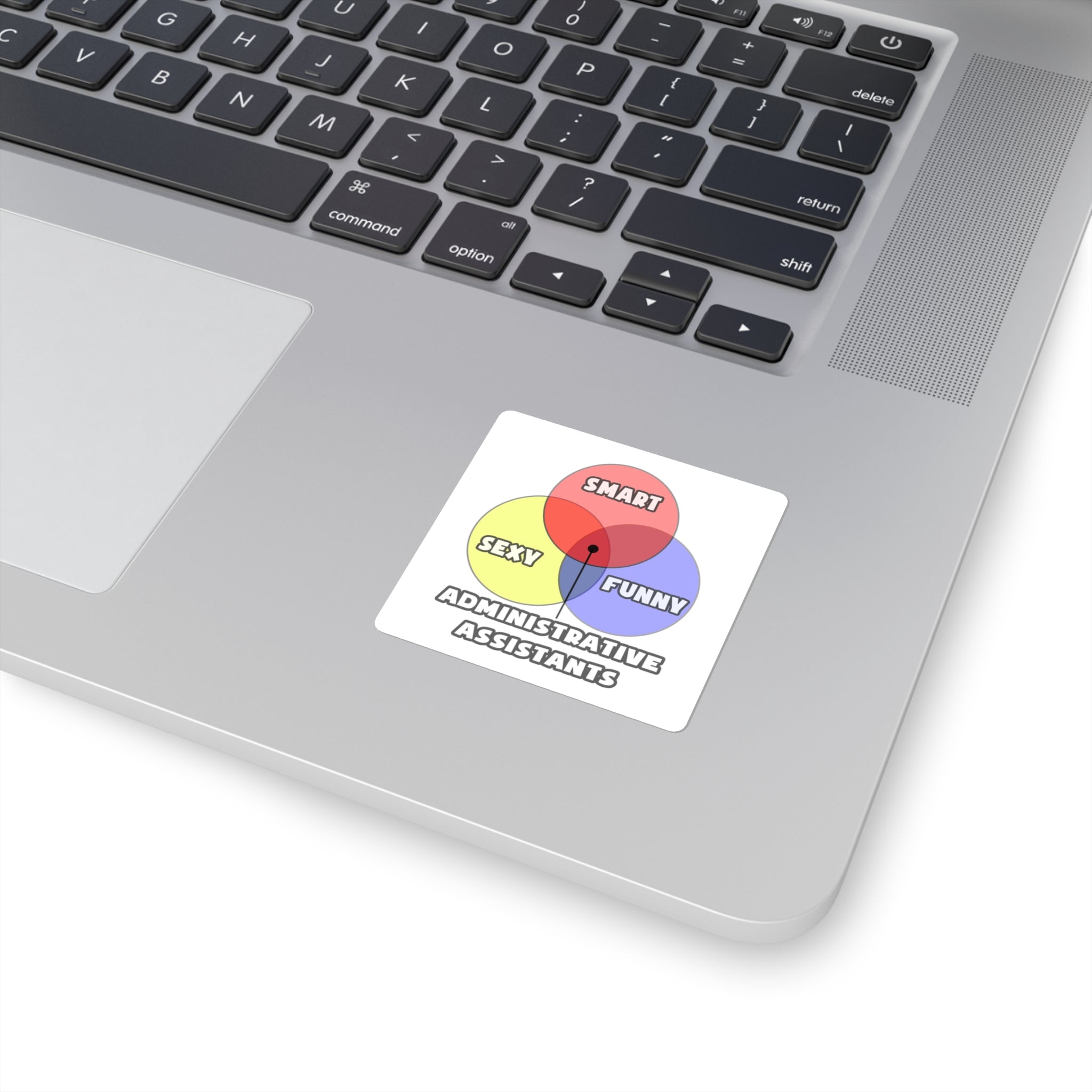 Venn Diagram .. Administrative Assistants - Square Stickers