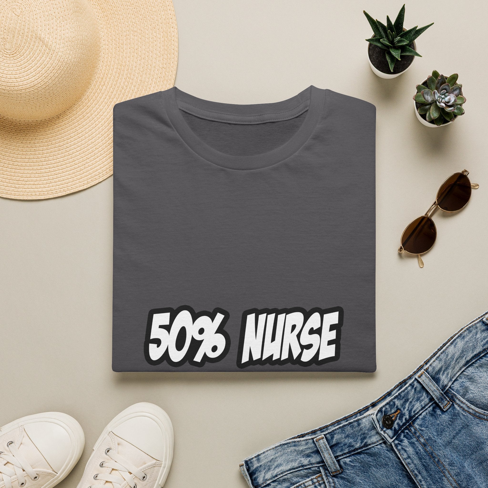 Half Nurse...Half Superhero - Unisex Softstyle T-Shirt