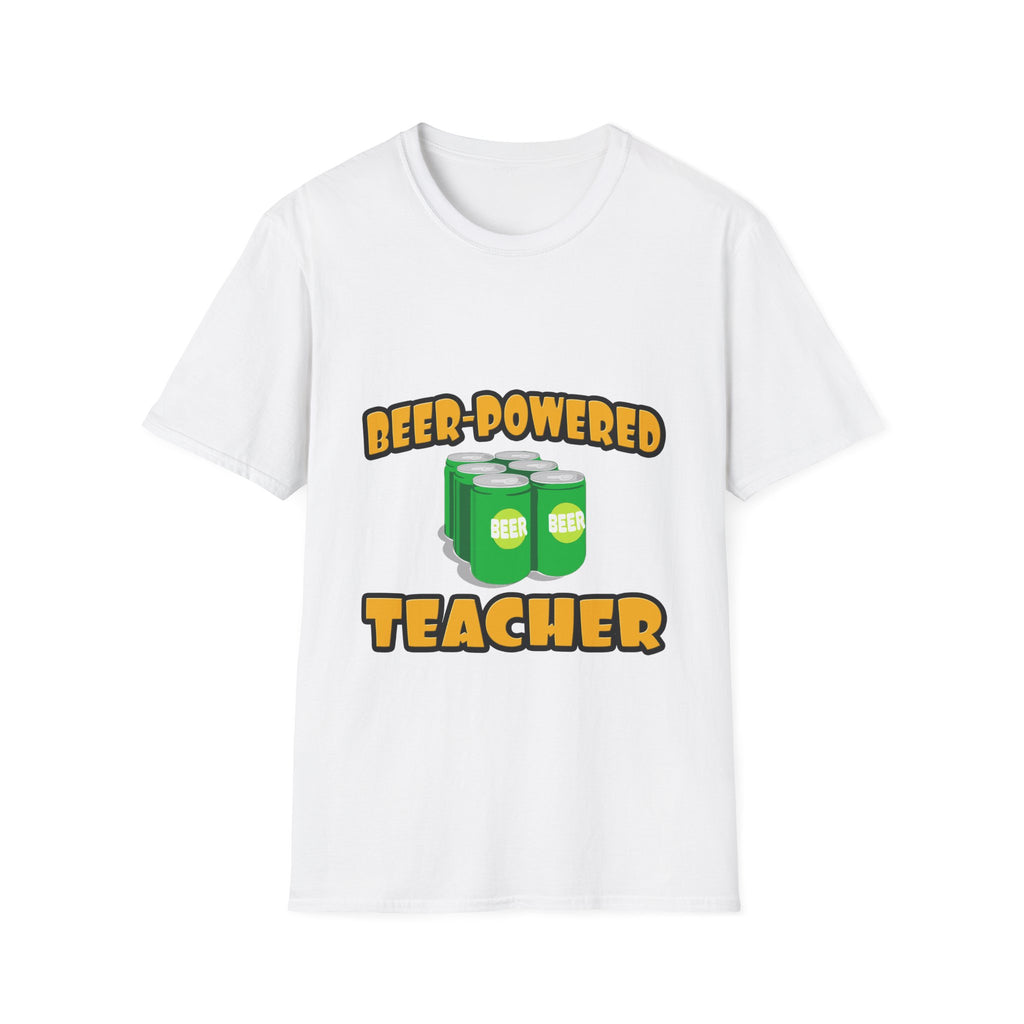 Beer Powered Teacher - Unisex Softstyle T-Shirt