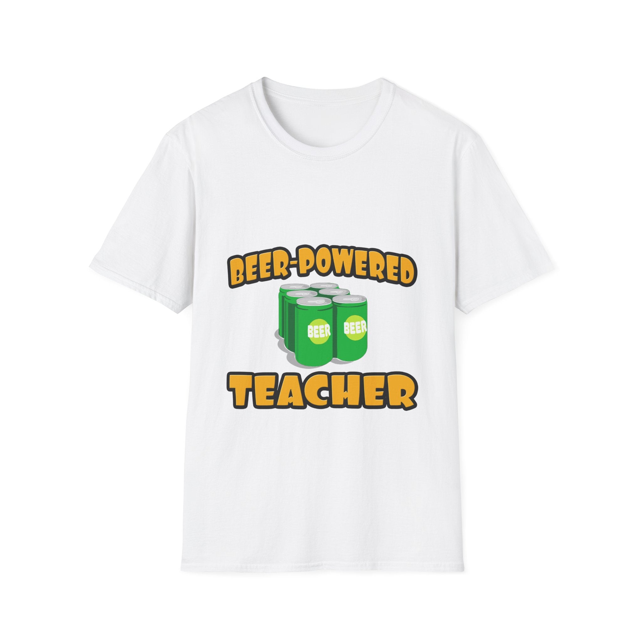 Beer Powered Teacher - Unisex Softstyle T-Shirt