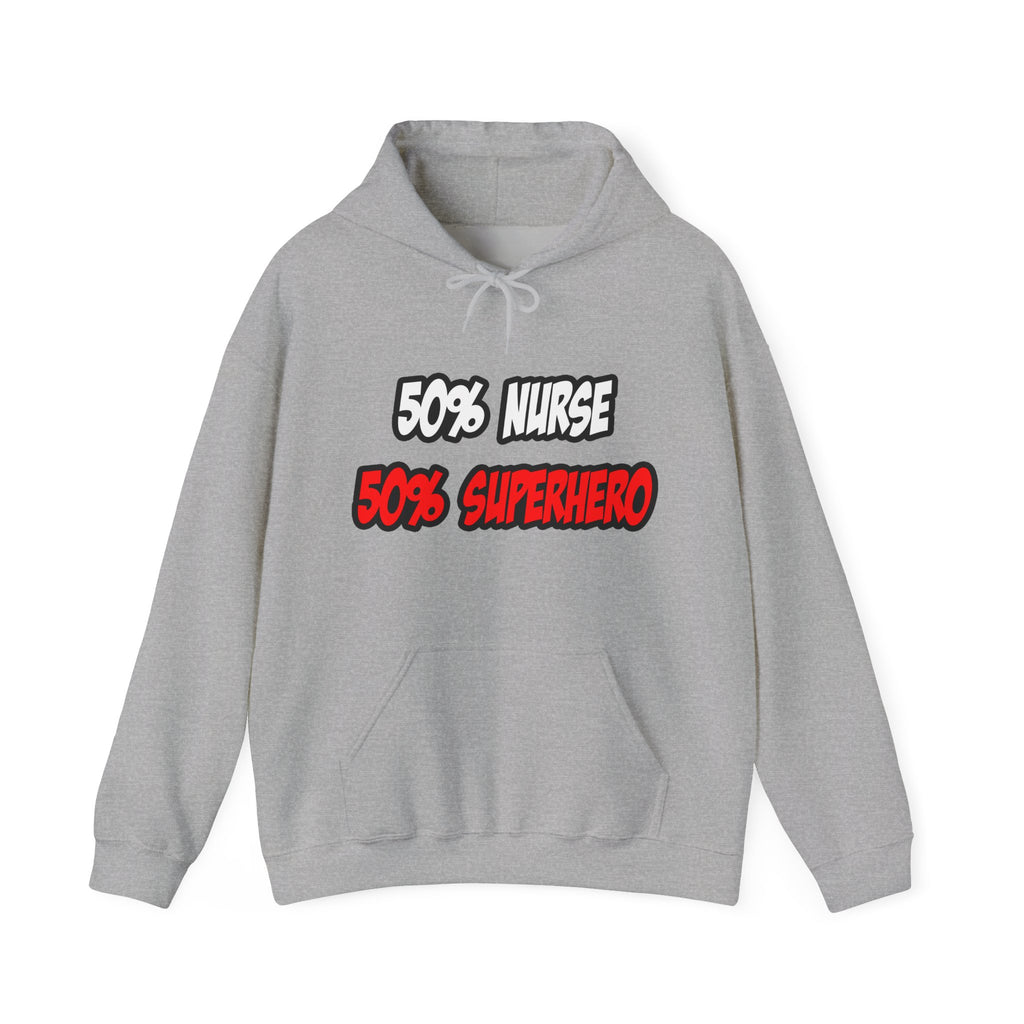 Half Nurse...Half Superhero - Unisex Heavy Blend™ Hooded Sweatshirt